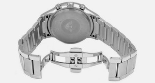 Emporio Armani AR2448 Men's Blue Dial Silver Bracelet Chronograph Watch