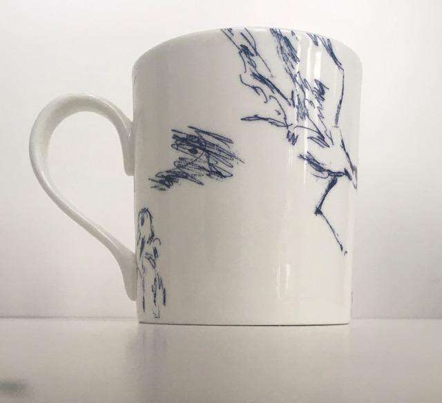 Tracey Emin (b 1963) ‘Docket and his Bird Collection’ Porcelain Coffee Mug, Emin International, 2008