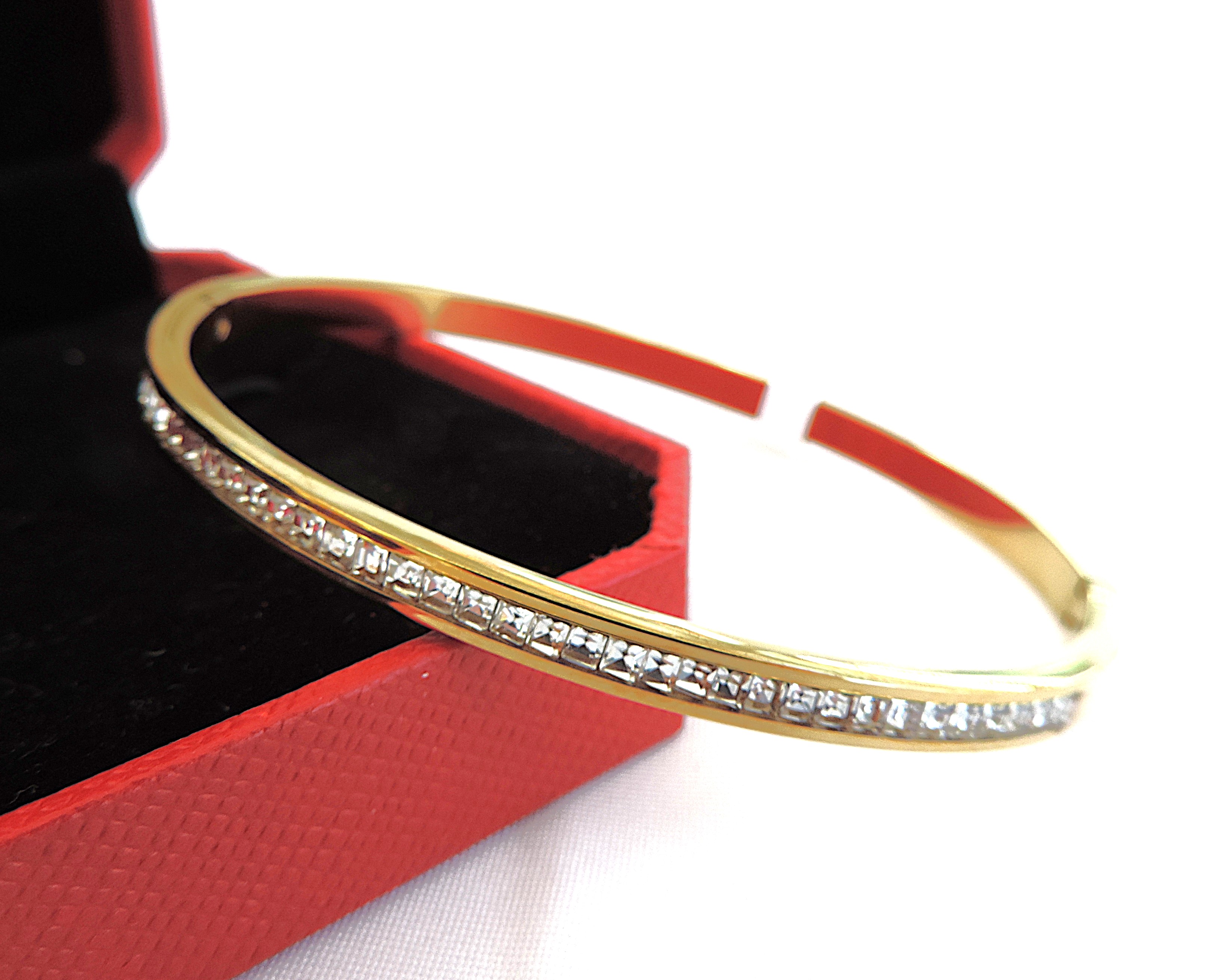 Orrevé 18k Gold Plated Pave Zircon Gemstone Bracelet 'New'