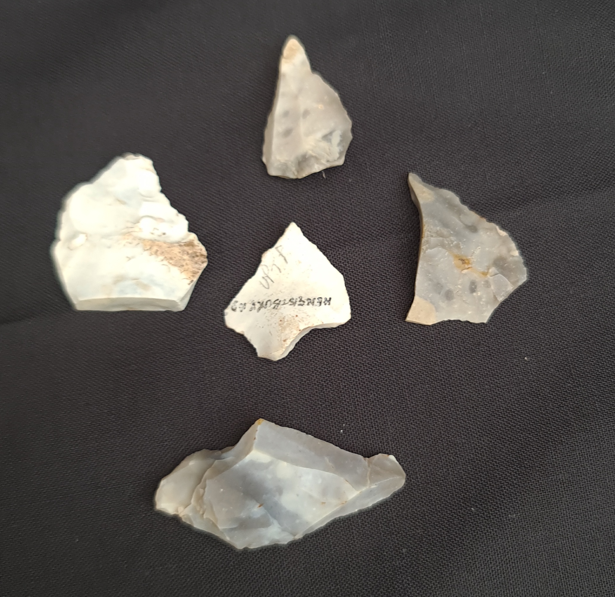 Antique Late Palaeolithic Flint Weapons 5 Arrow Heads