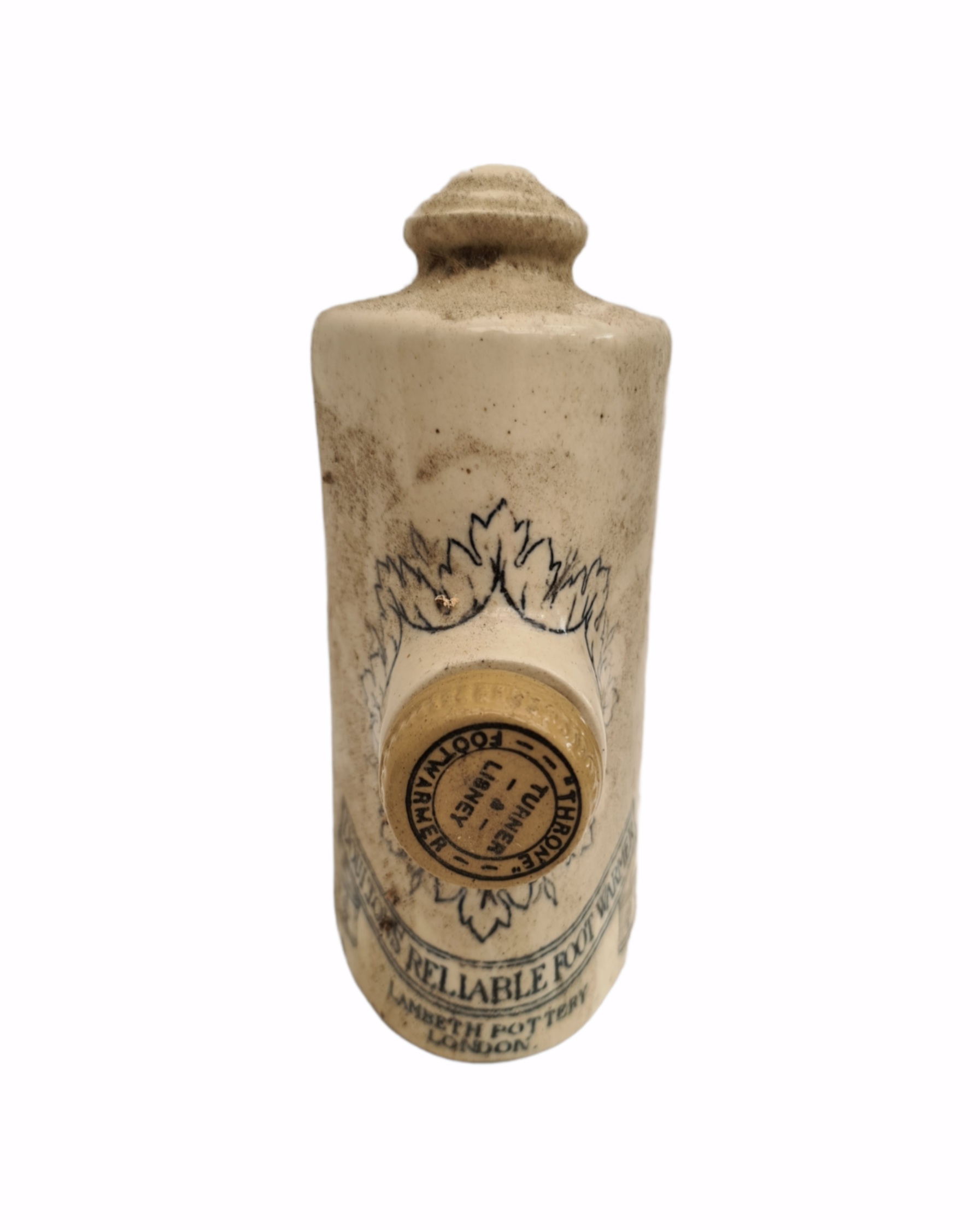 Antique Doulton Lambeth Pottery Turner & Lisney Throne Footwarmer Antique Doulton Lambeth Pottery