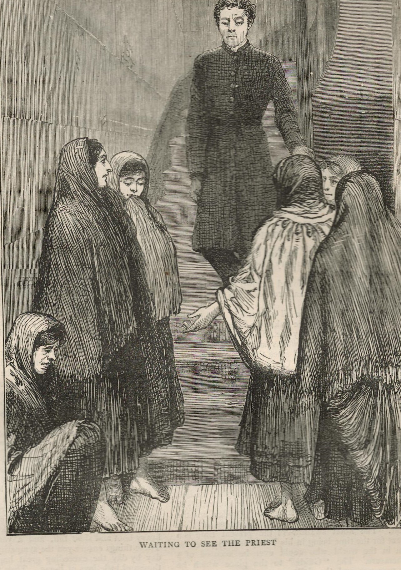 1880 Famine & Distress West Of Ireland Irish Women Looking For HelpOriginal Antique Complete 1880