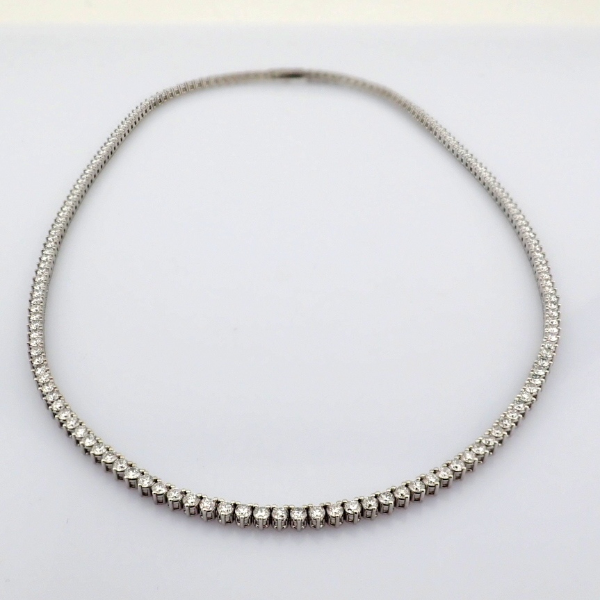 Round Cut Lab-Grown Diamond Tennis Necklace - 8.65 Total Carat (MDI Certified)