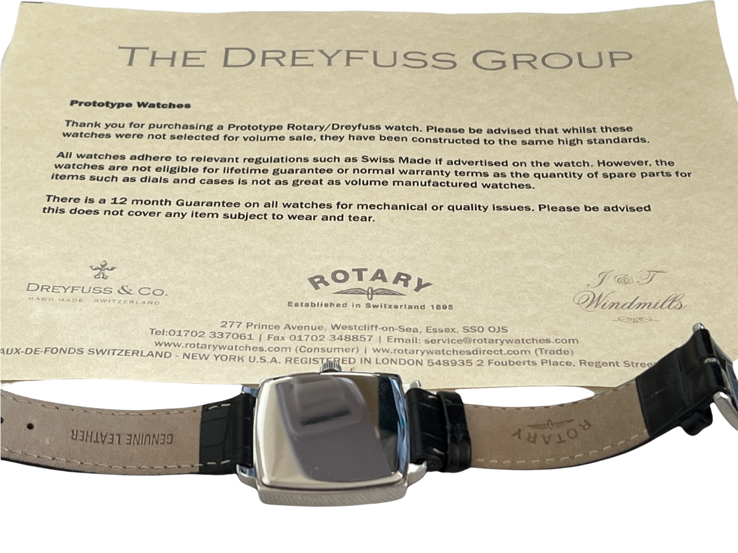 Prototype Rotary Mens Watch Quart Working