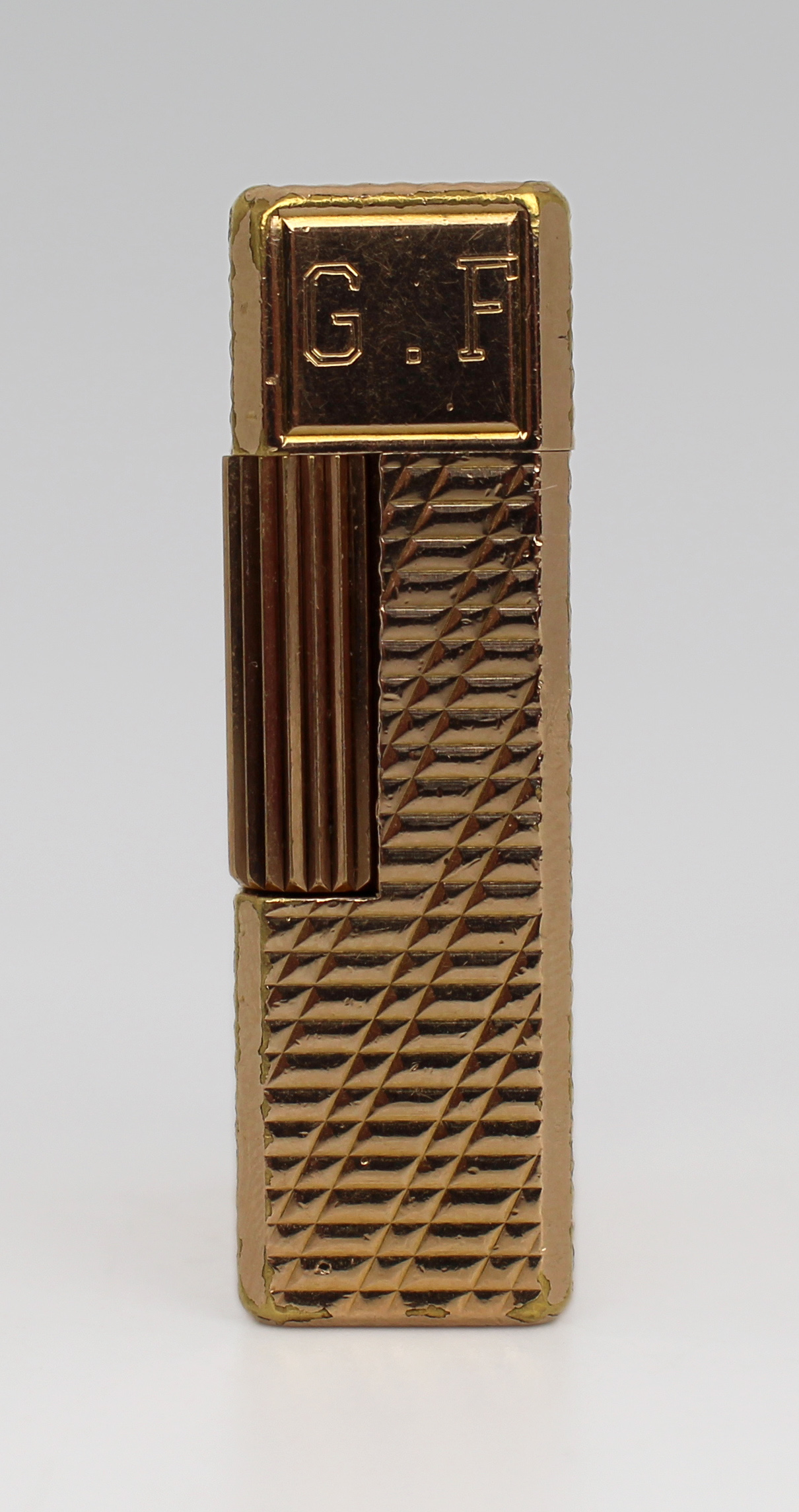 Vintage S.T. Dupont Paris Small Ligne 1 Gold-Plated Lighter – c.1970s