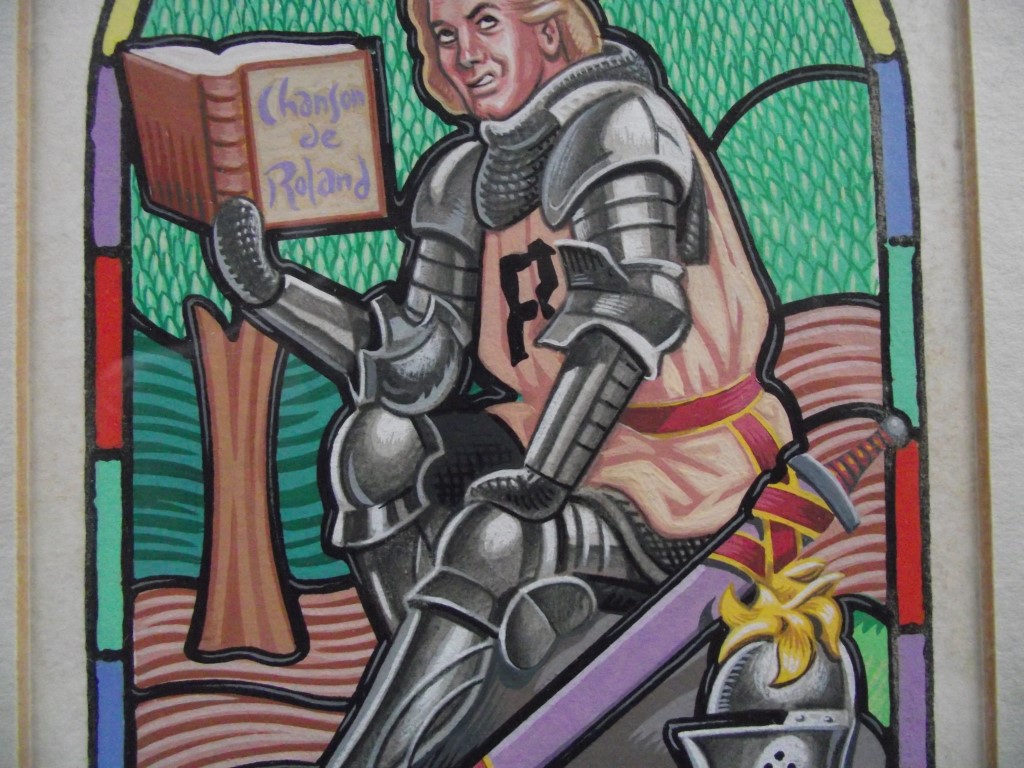 Original Airbrush/Watercolour By Mick Brownfield - "Chanson De Roland" - Circa 1970's