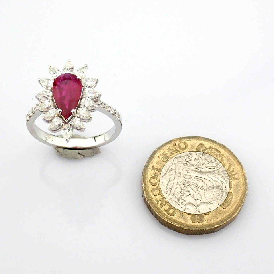 Natural Diamond 18K White Gold Ring