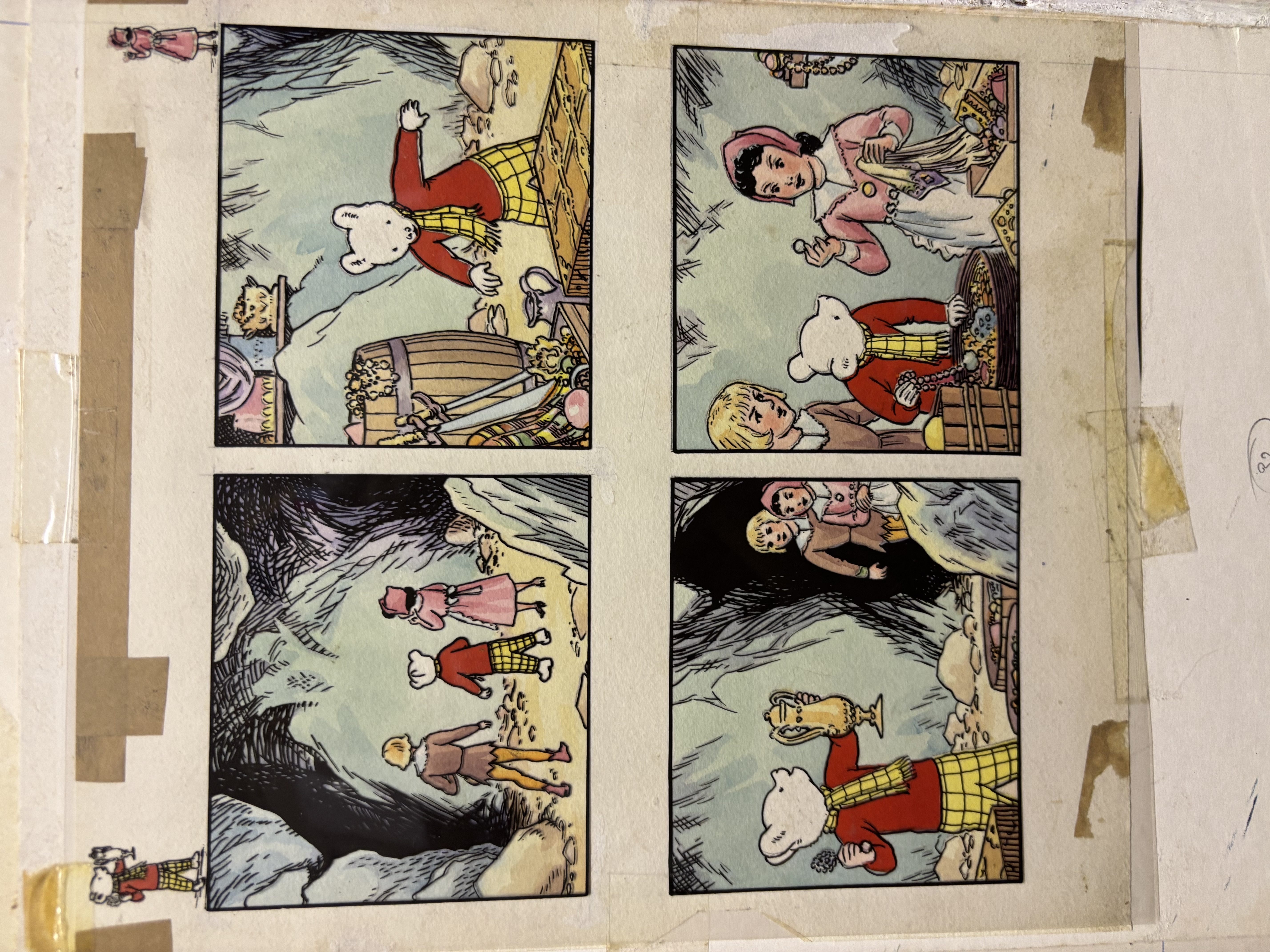 Original Alfred Bestall Rupert Artwork For Rupert Bear Annual 1981 Page 32 Signed Free Post UK