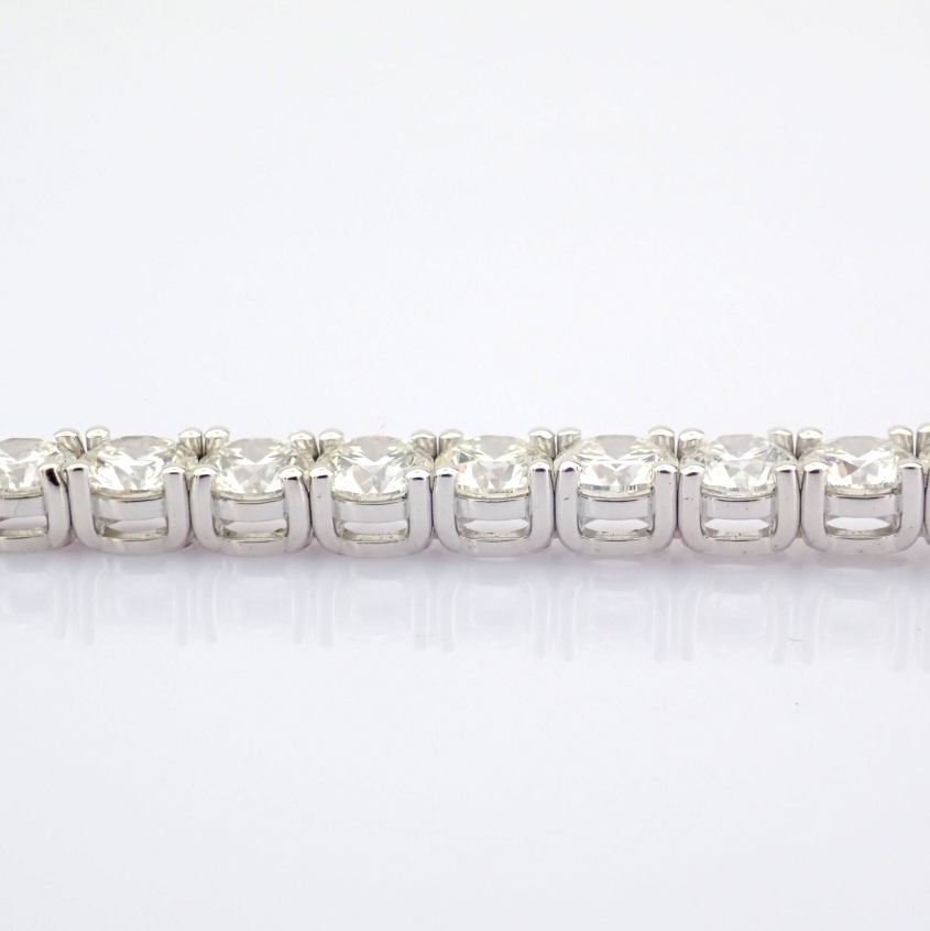 Natural Diamond 14 White Gold Bracelet