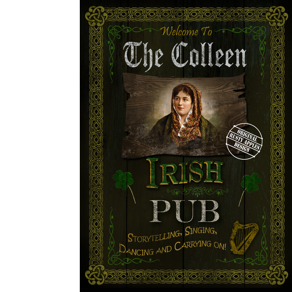 Reproduction Large Metal Irish Pub Sign "The Darling Colleen"Reproduction Large Metal Irish Pub Sign