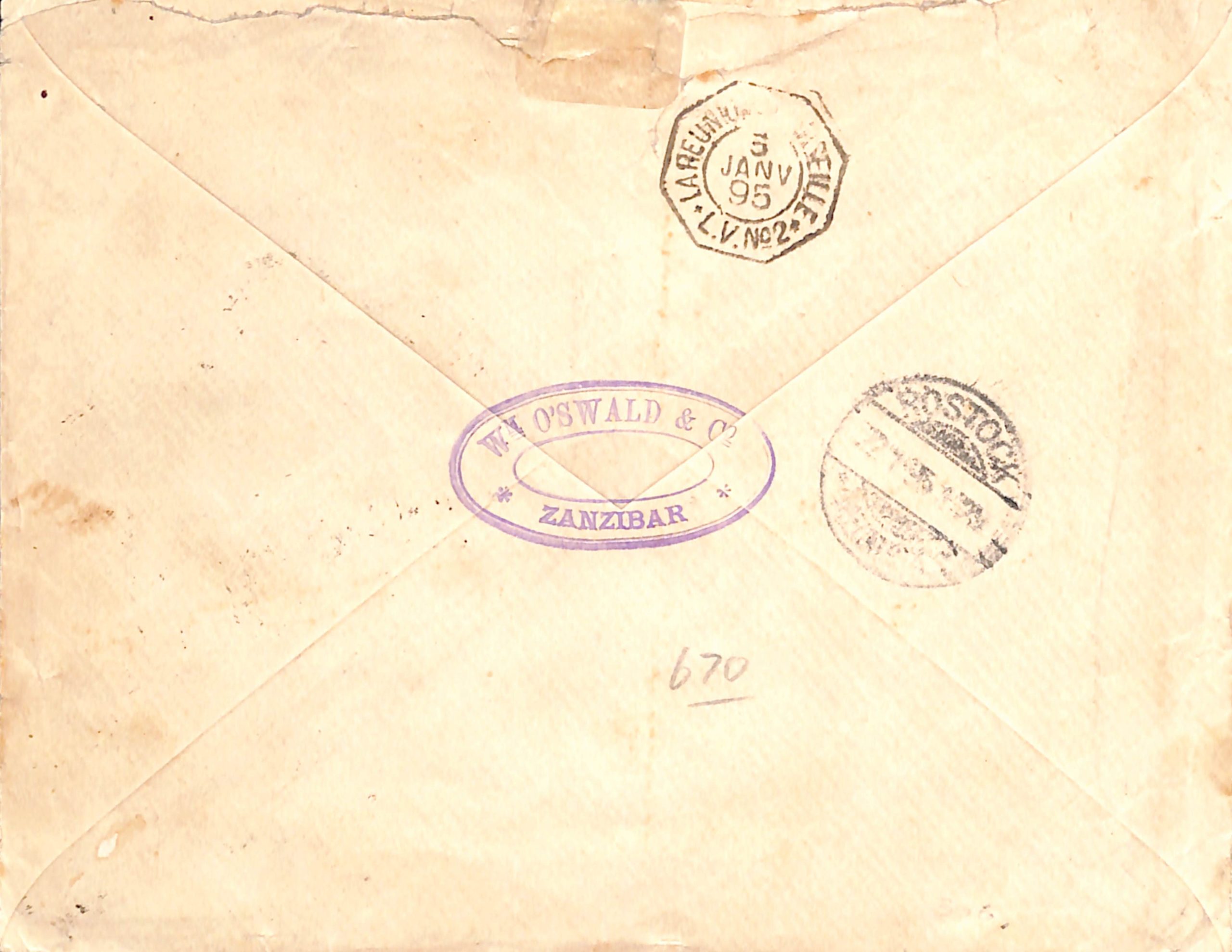 Zanzibar - French P.O. 1895