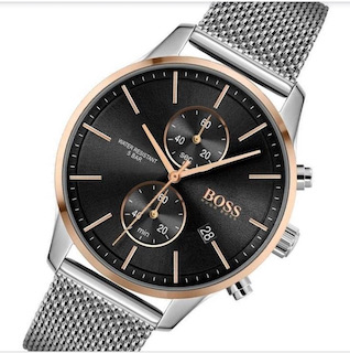 Hugo Boss 1513805 Men's Associate Stainless Steel Mesh Band Chronograph Watch