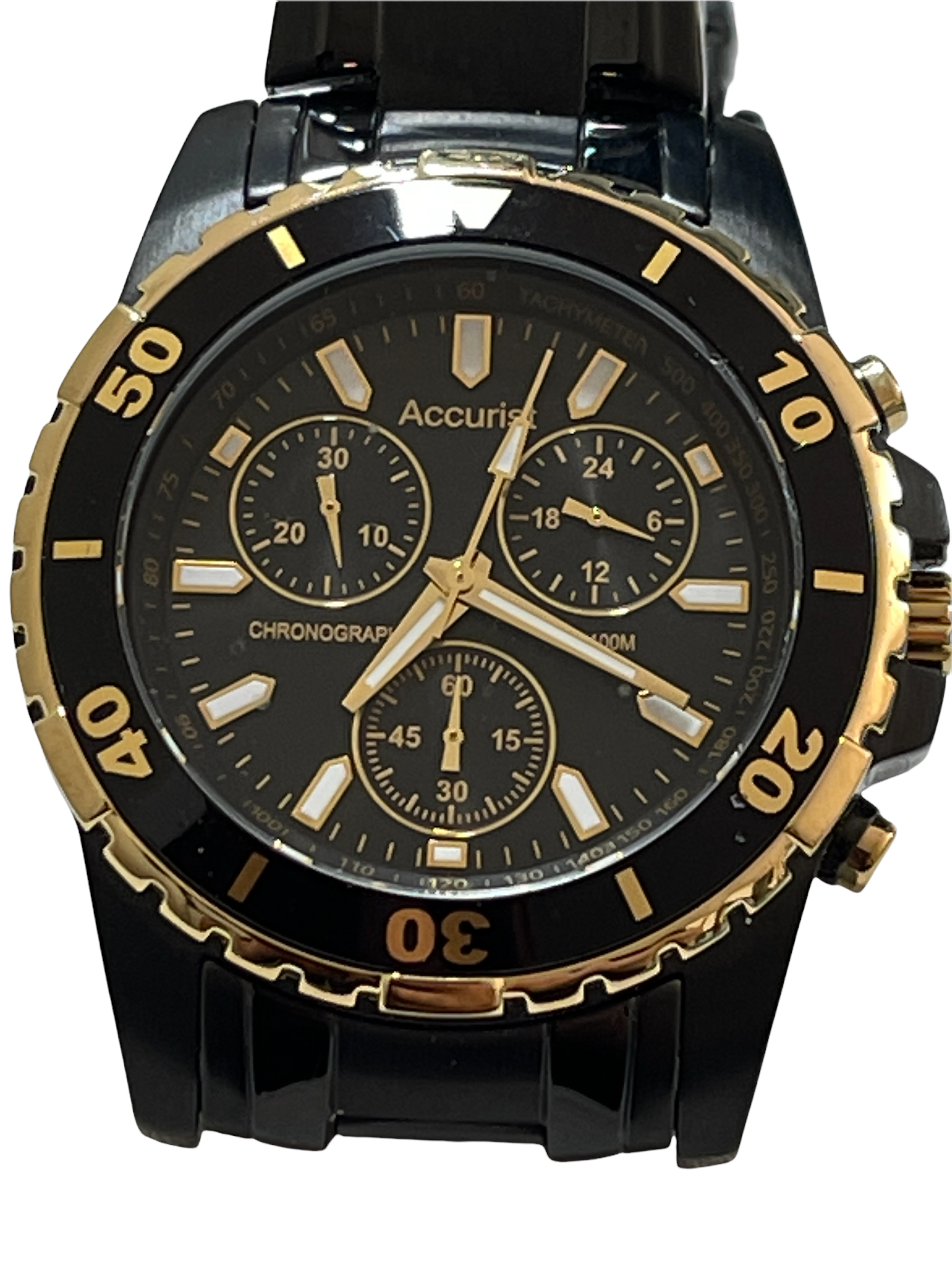 Accurist Chrono Mens Watch, Working Not Fully Tested, Surplus Stock from our Private Jet Charter