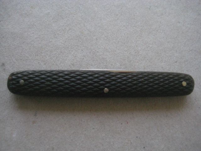 Antique Pressed Horn Hafted Twin Steel Bladed Penknife, c1900