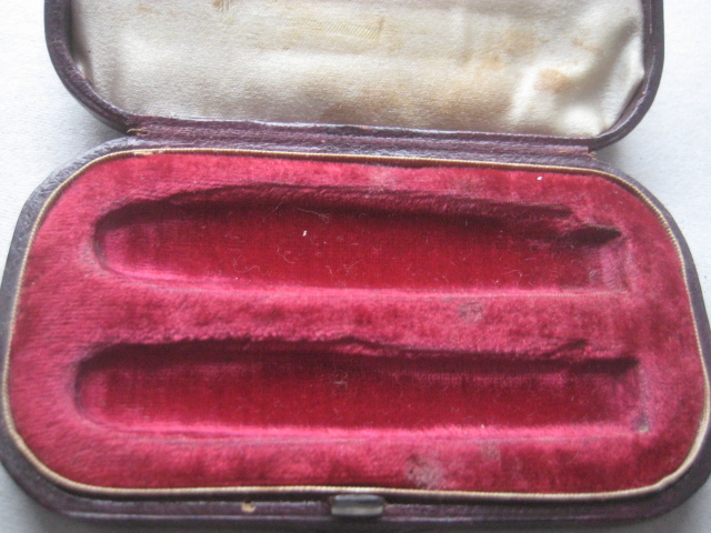 Victorian Cased Matching Silver Bladed Folding Fruit Knife and Fork