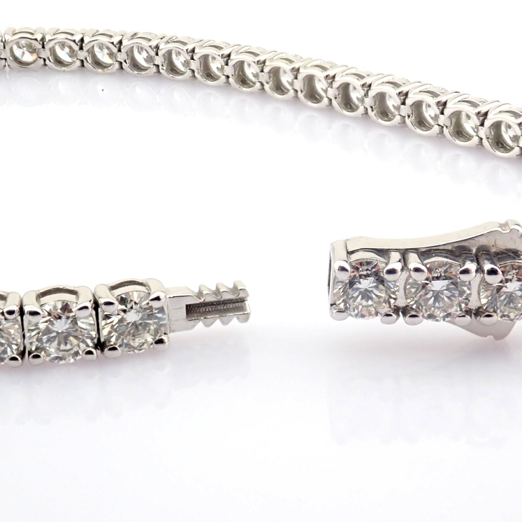 Natural Diamond 14 White Gold Bracelet