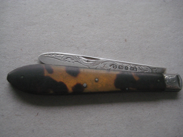 Victorian Silver Bladed Folding Fruit Knife, Sheffield 1896