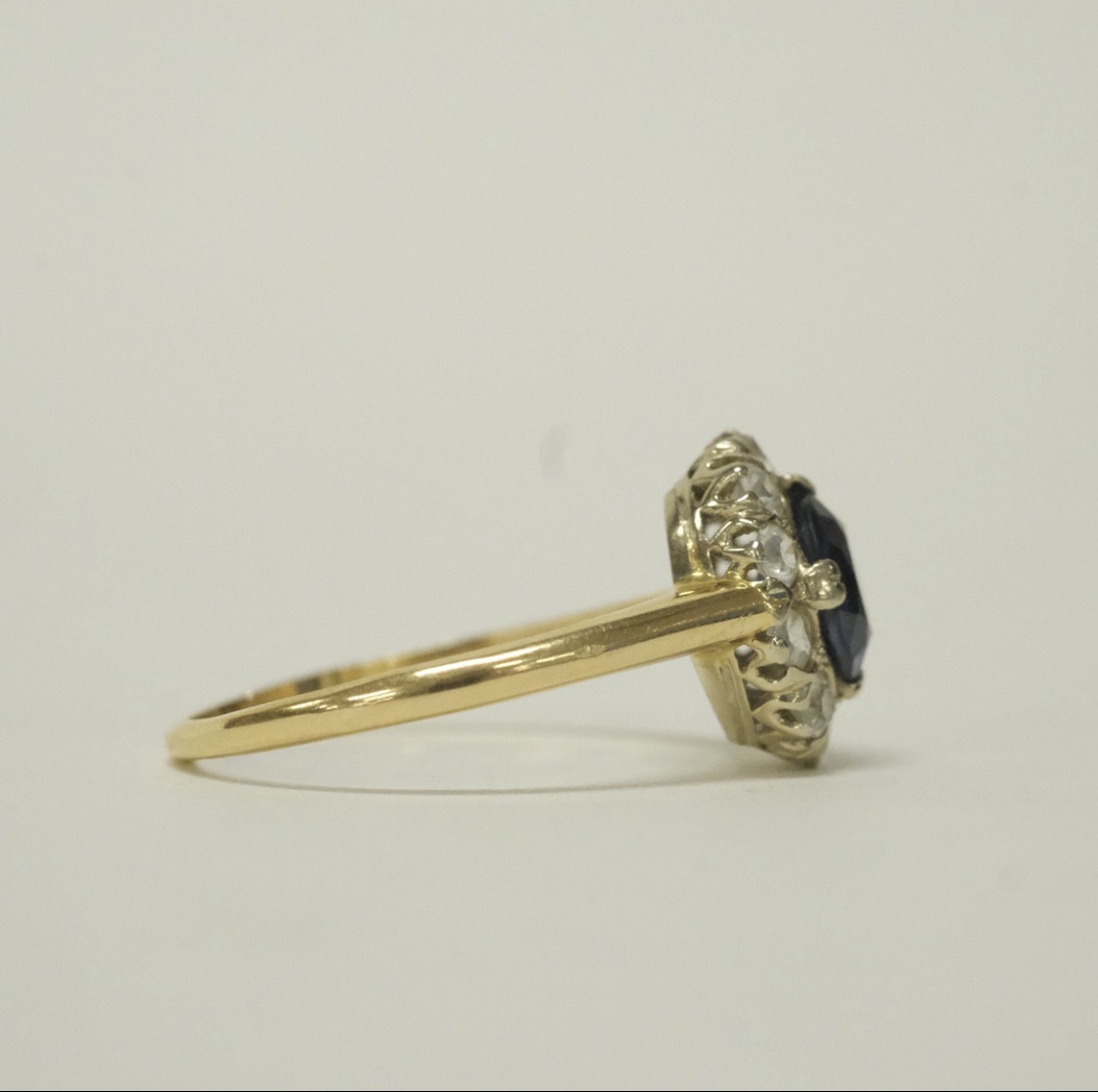 Carmose Ring, 18 K Gold With 0.25 ct Topaz and White Stones
