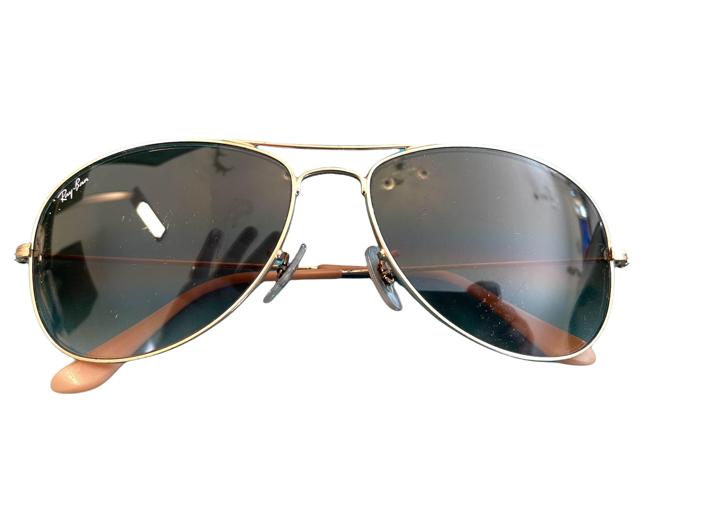 Lost property Vintage Inspired Ray-Ban Gold Tone Aviator Style Sunglasses with Original Case