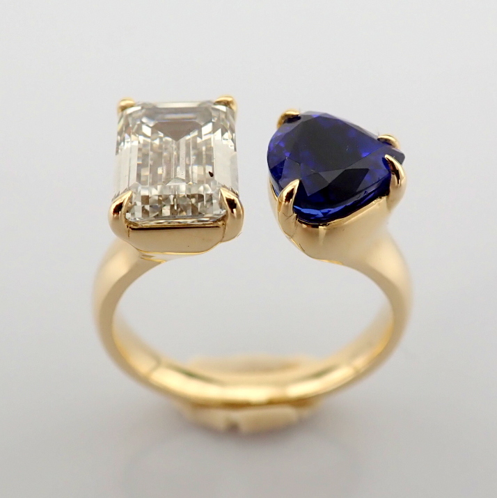 Emerald Cut Lab-Grown Diamond Ring - 5.04 Total Carat (IGI Certified)
