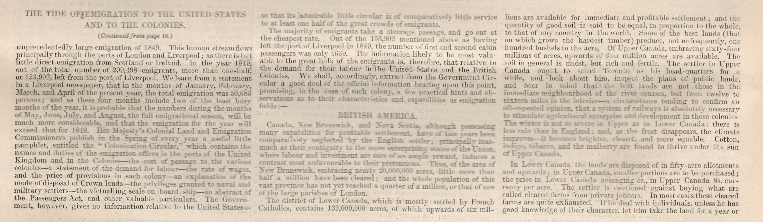 Irish Famine 1850 Newspaper 4 Out Of Every 5 People Emigrating Are IrishOriginal Antique Complete
