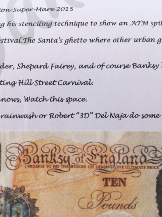 Banksy (British b.1974-) Original Banksy Di-Faced Tenner. Notting Hill Carnival 2004. Mint Condition