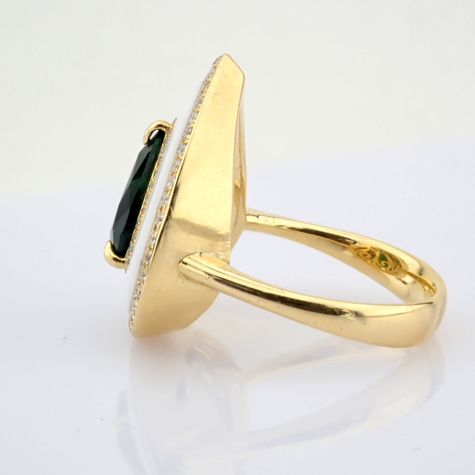 Natural Diamond 18K Yellow Gold Ring