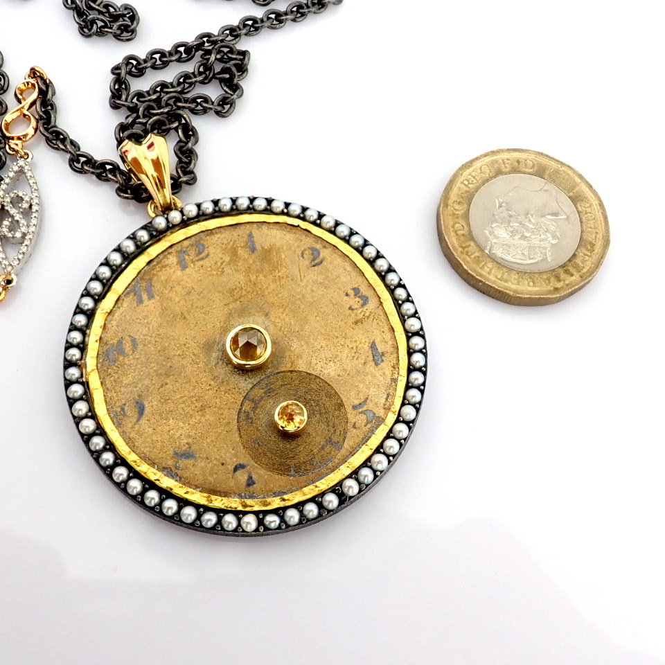 Natural Diamond 18K Yellow Gold Necklace