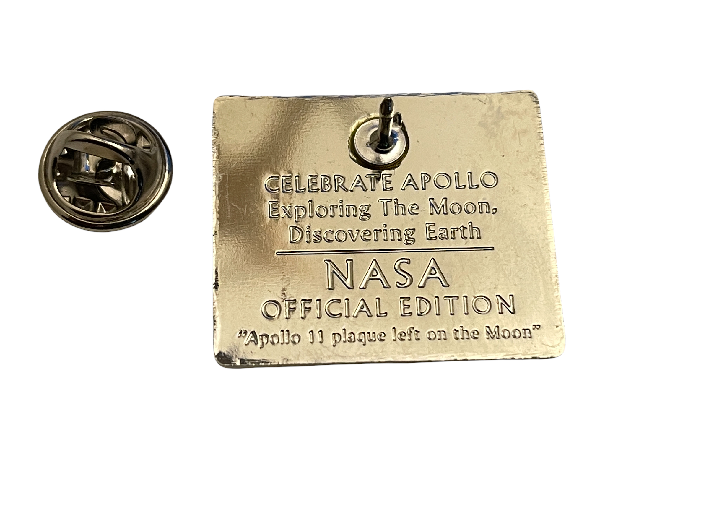 Staff Issue Apollo 11 Lunar Plaque Left on The Moon - Lapel Pin