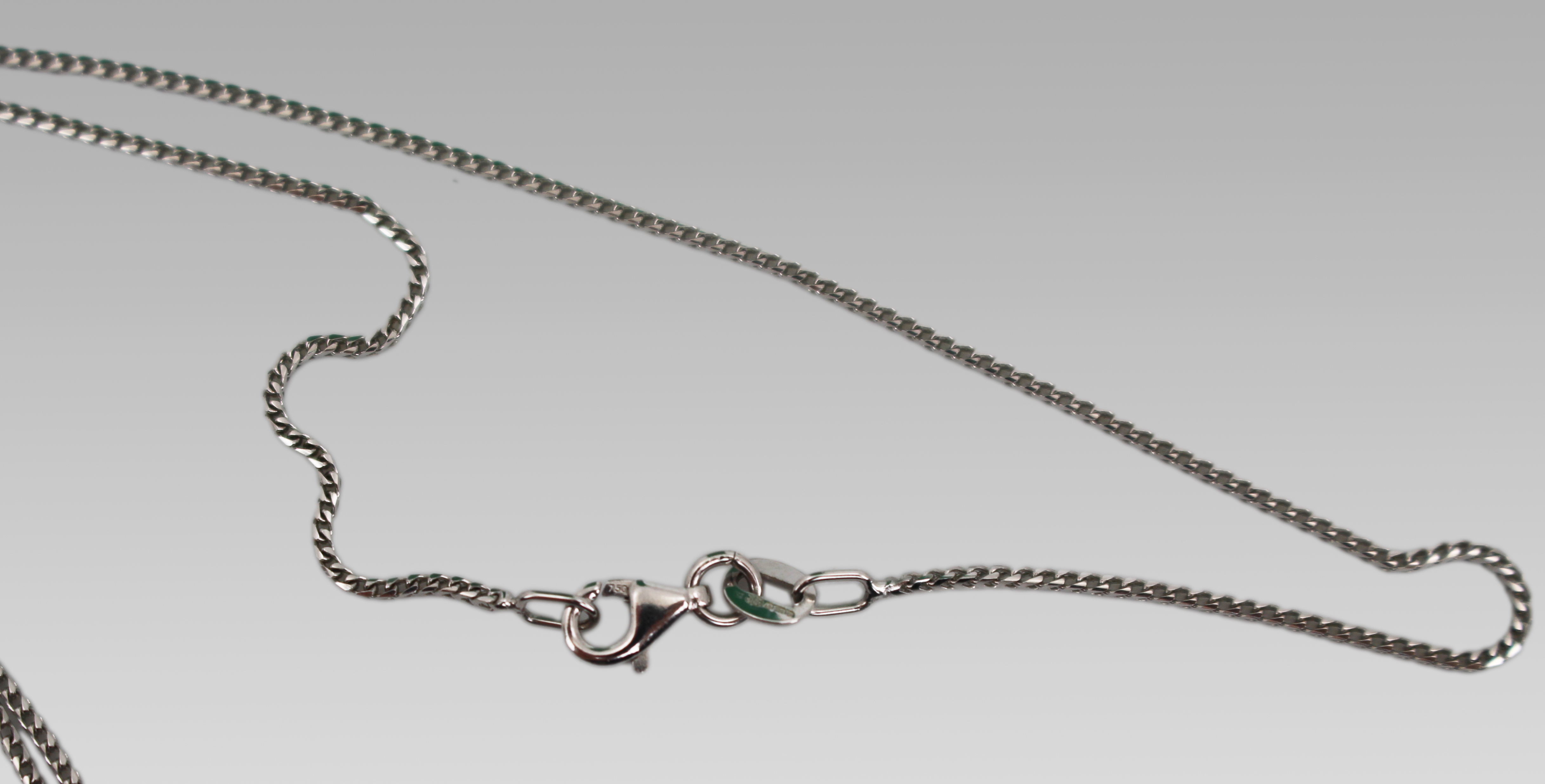 Very Fine Pink Diamond & Diamond 18ct White Gold Crucifix on Chain