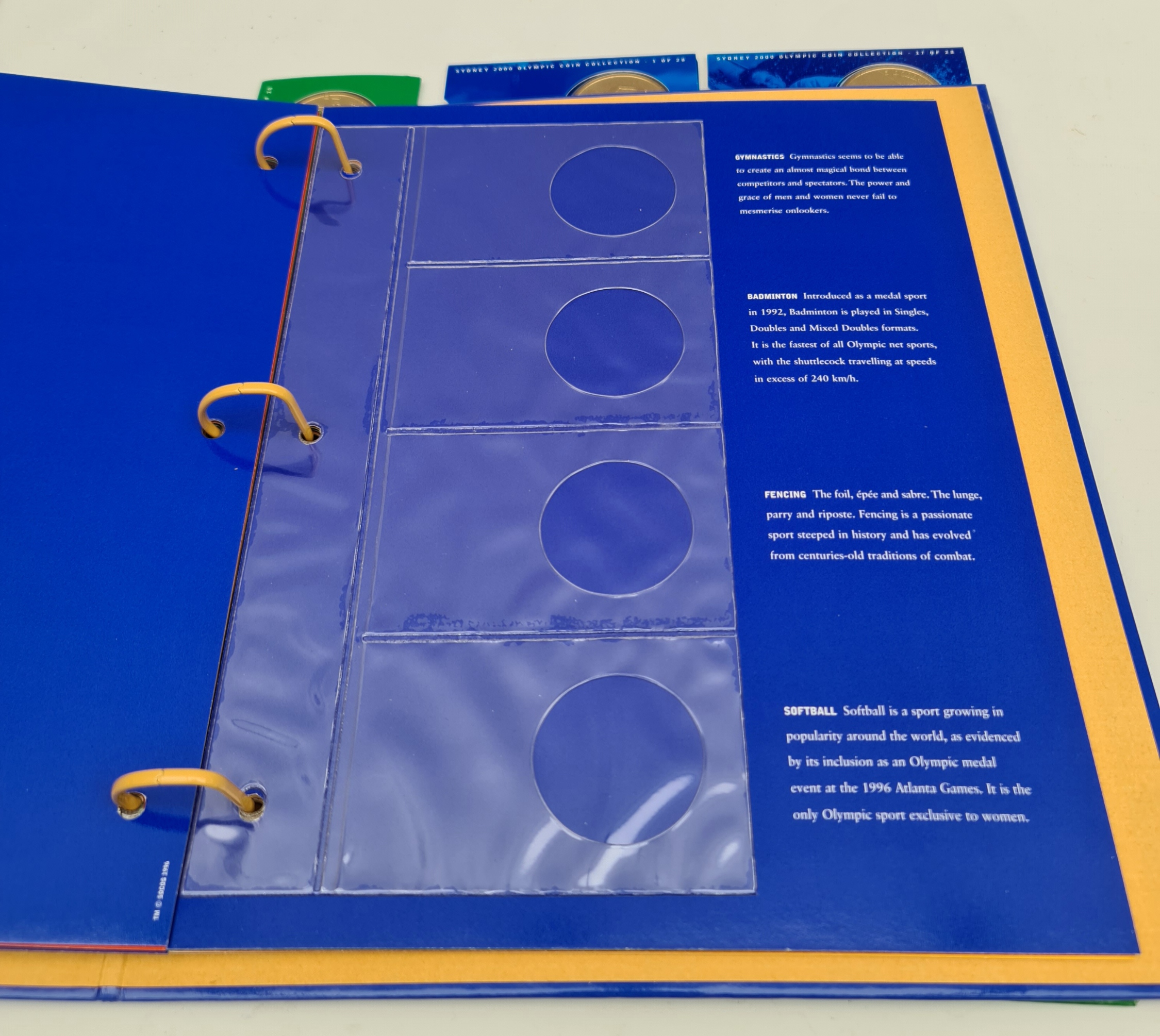 Collectable Coins Sydney Olympics 2000 $5 Coins and Folder
