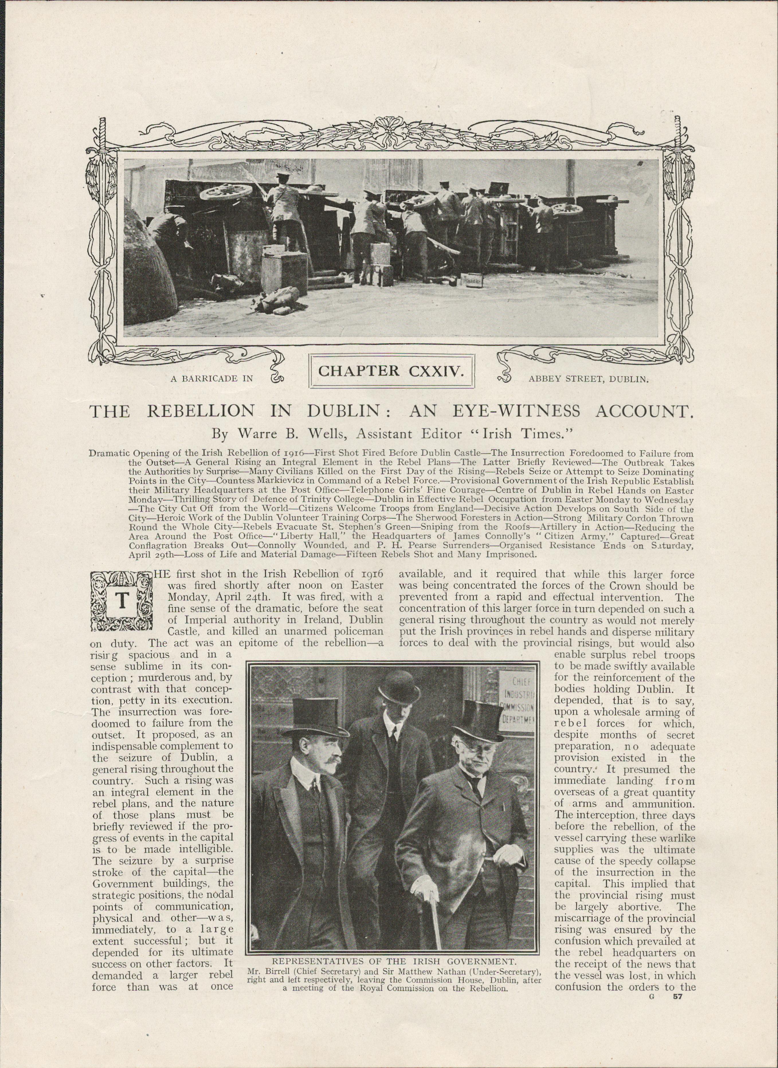 The 1916 Rebellion In Dublin Easter Rising Eye Witness AccountGenuine 1916 5 Double Sided Pages From