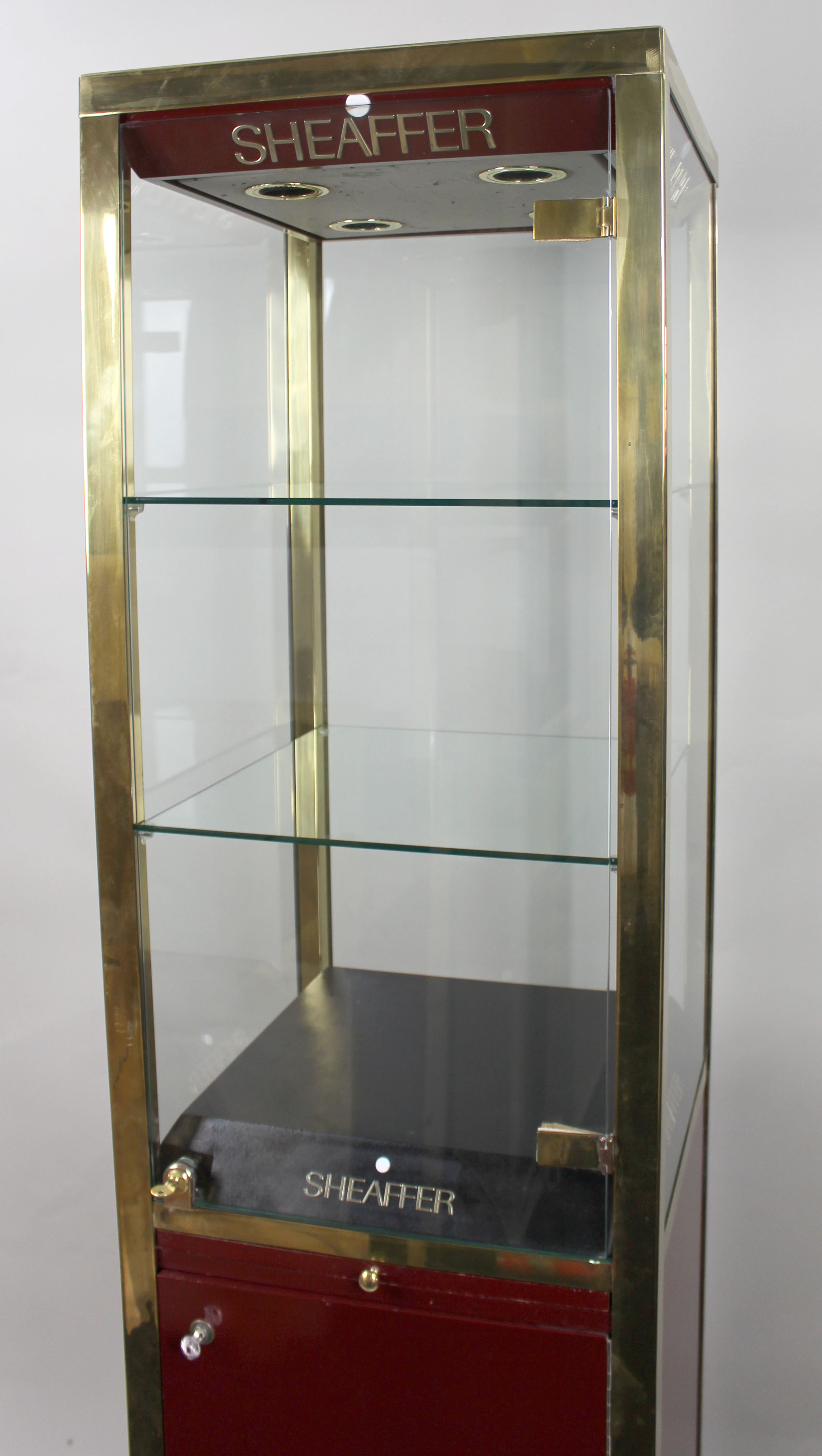 Sheaffer Brass Cased Display Cabinet