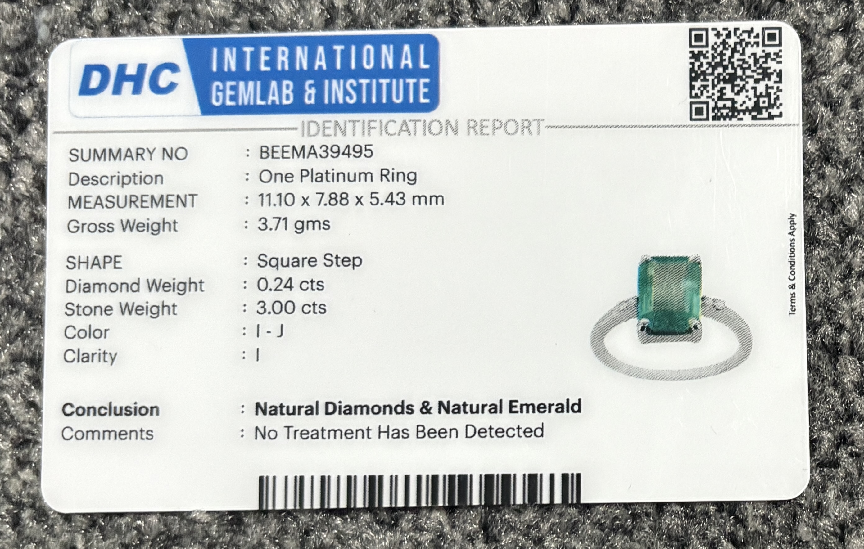 Beautiful 3.00 CT Natural Emerald Ring With Natural Diamonds & Platinum 950