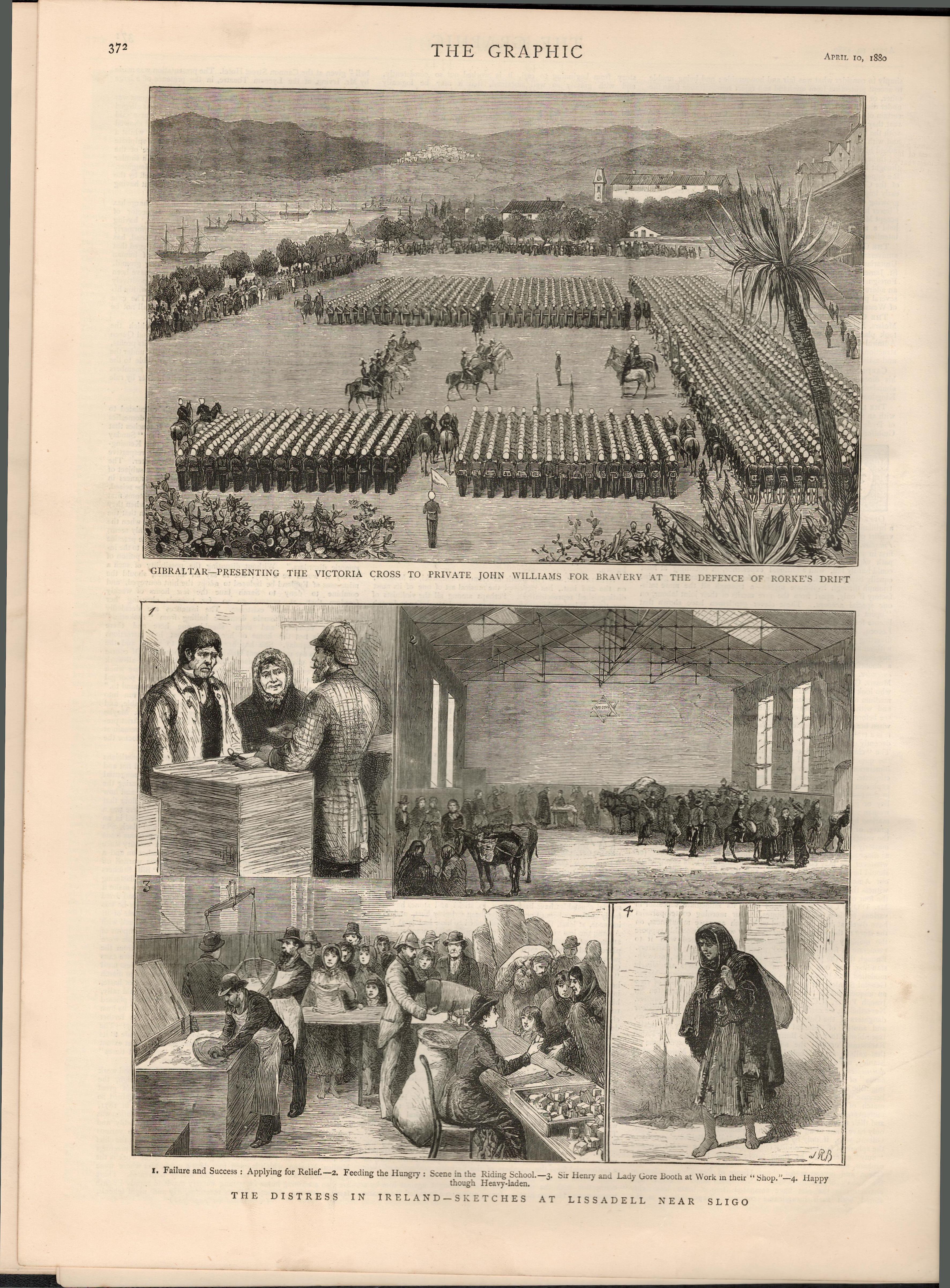 1880 Famine & Distress West Of Ireland Help For Villagers Lissadell SligoOriginal Antique Complete