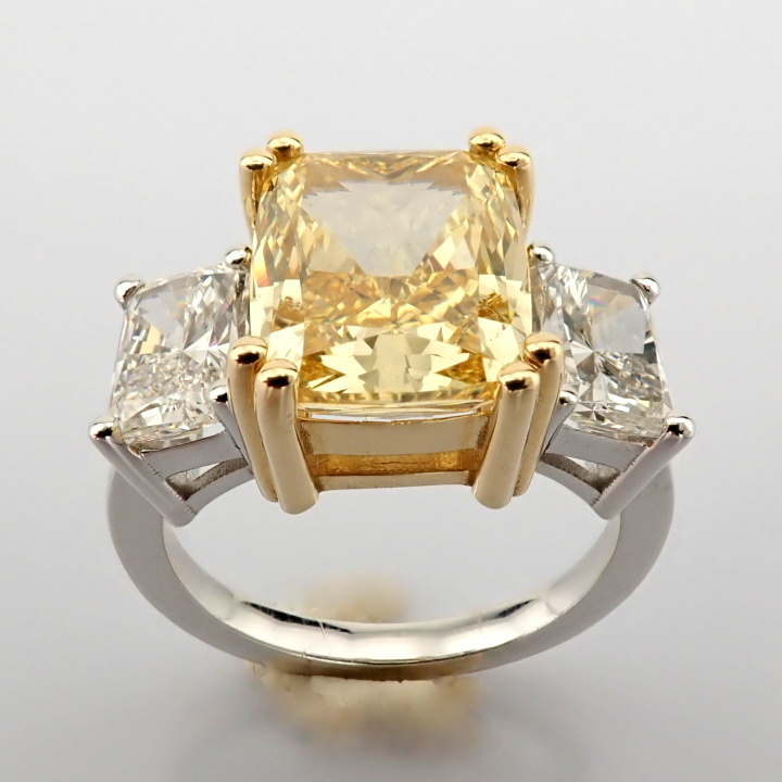Cushion Cut Lab-Grown Diamond Ring - 6.95 Total Carat (IGI Certified)