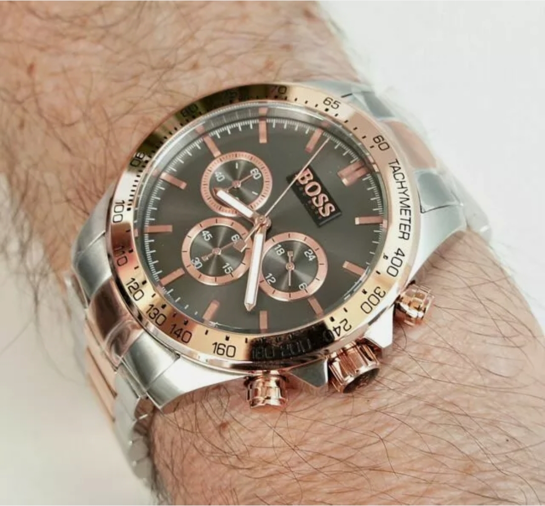 Hugo Boss 1513339 Men's Ikon Two Tone Rose Gold & Silver Chronograph Watch