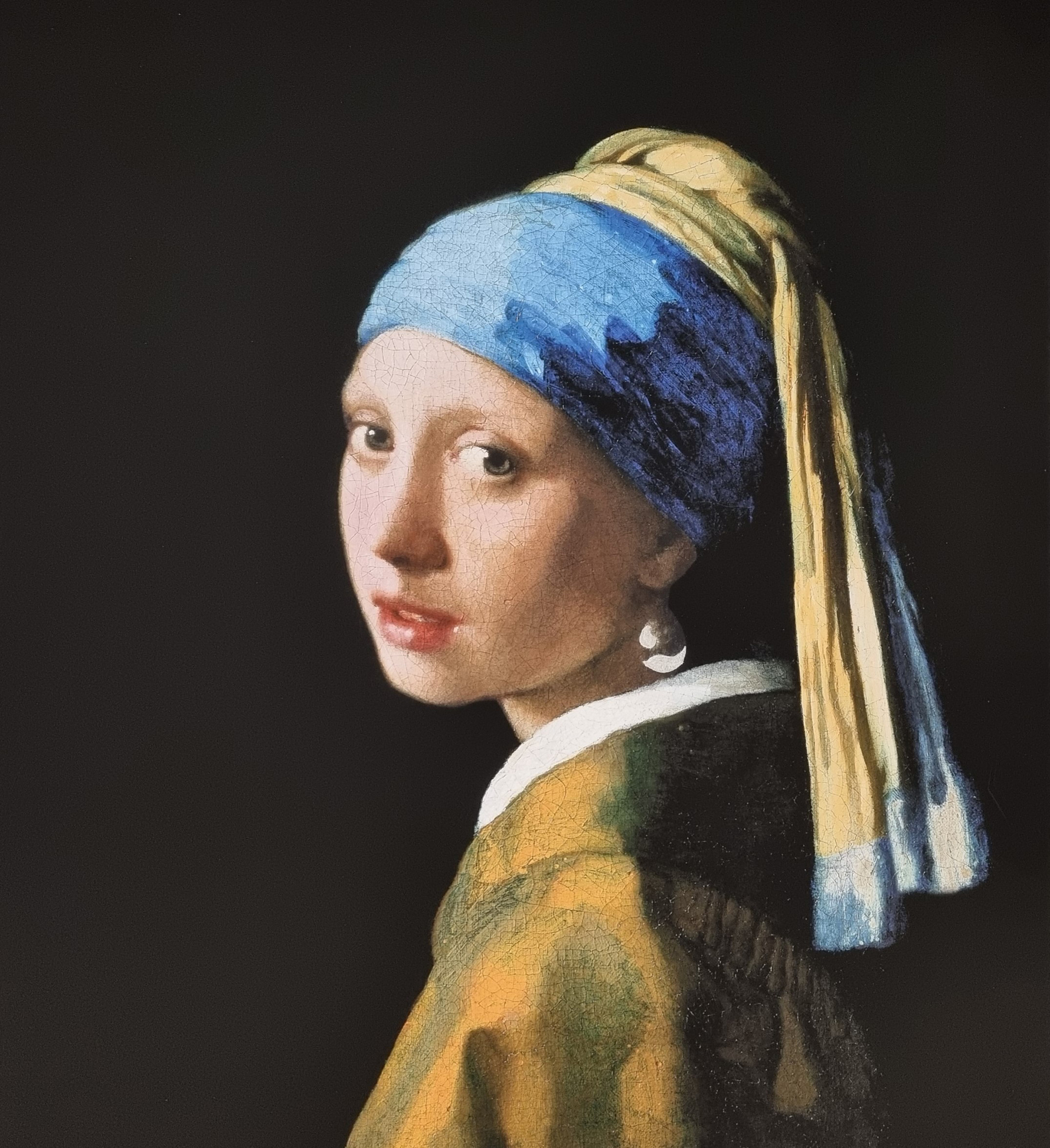 Johannes Vermeer 'Girl with a Pearl Earring' Platinum Leaf Rare