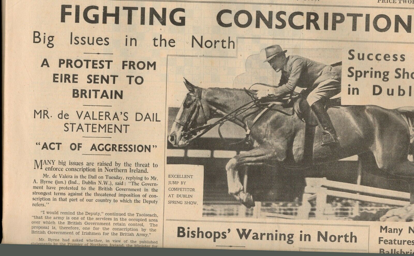 1939 Irish Newspaper All Ireland Fighting Ww2 ConscriptionsOriginal Complete Edition The Weekly