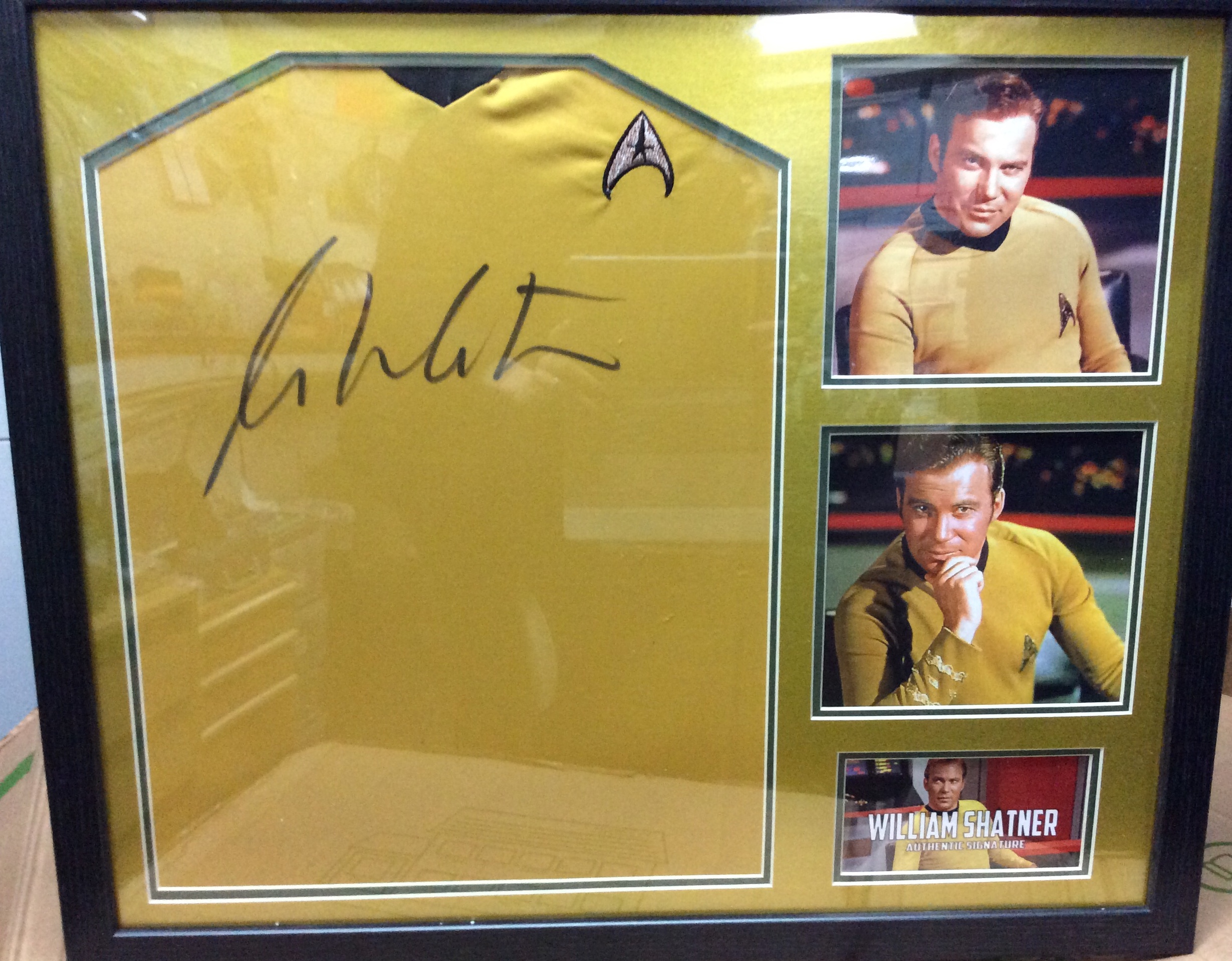 William Shatner “ Captain James T Kirk” Star Trek Framed Signed Top
