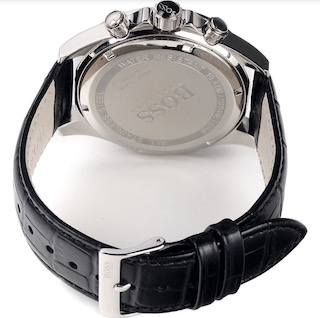 Hugo Boss 1513178 Men's Ikon Black Leather Strap Quartz Chronograph Watch