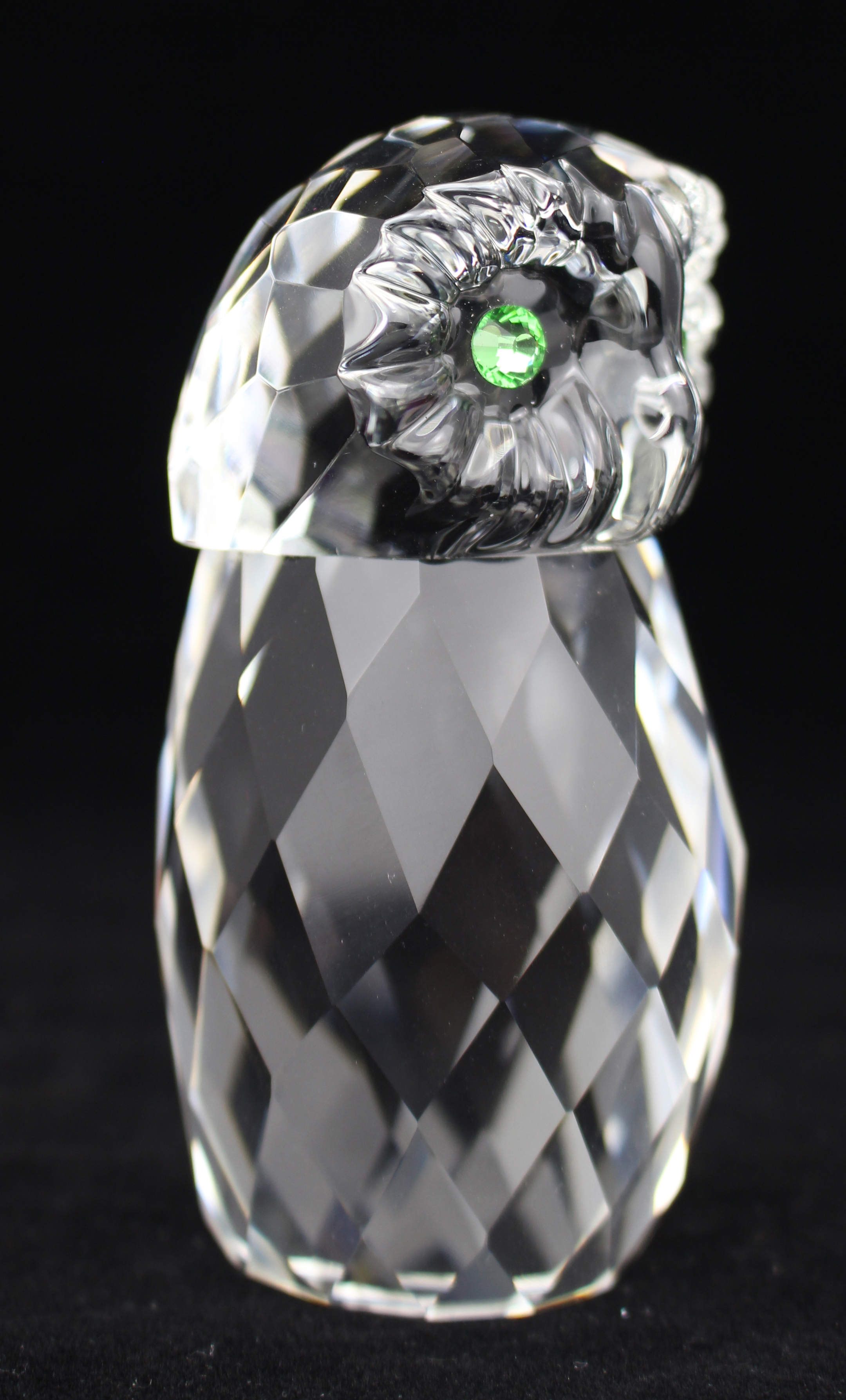 Oleg Cassini Crystal Owl Paperweight