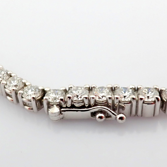 Round Cut Lab-Grown Diamond Tennis Necklace - 16.9 Total Carat (MDI Certified)