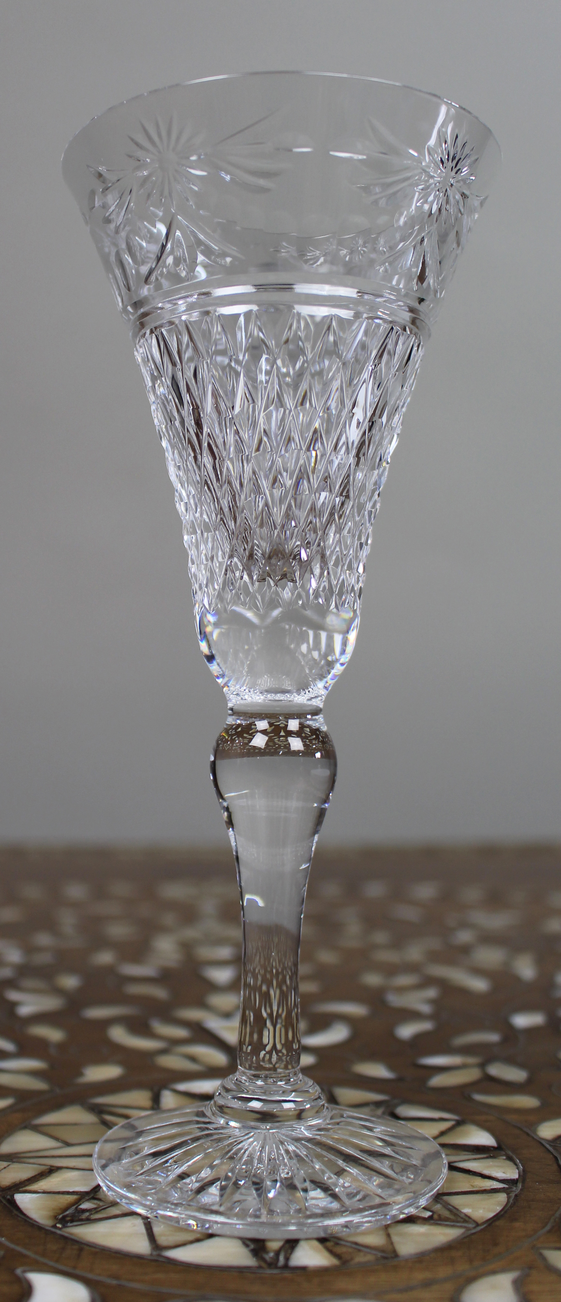Set of 6 Fine Stuart Crystal Beaconsfield Cut Wine Glasses