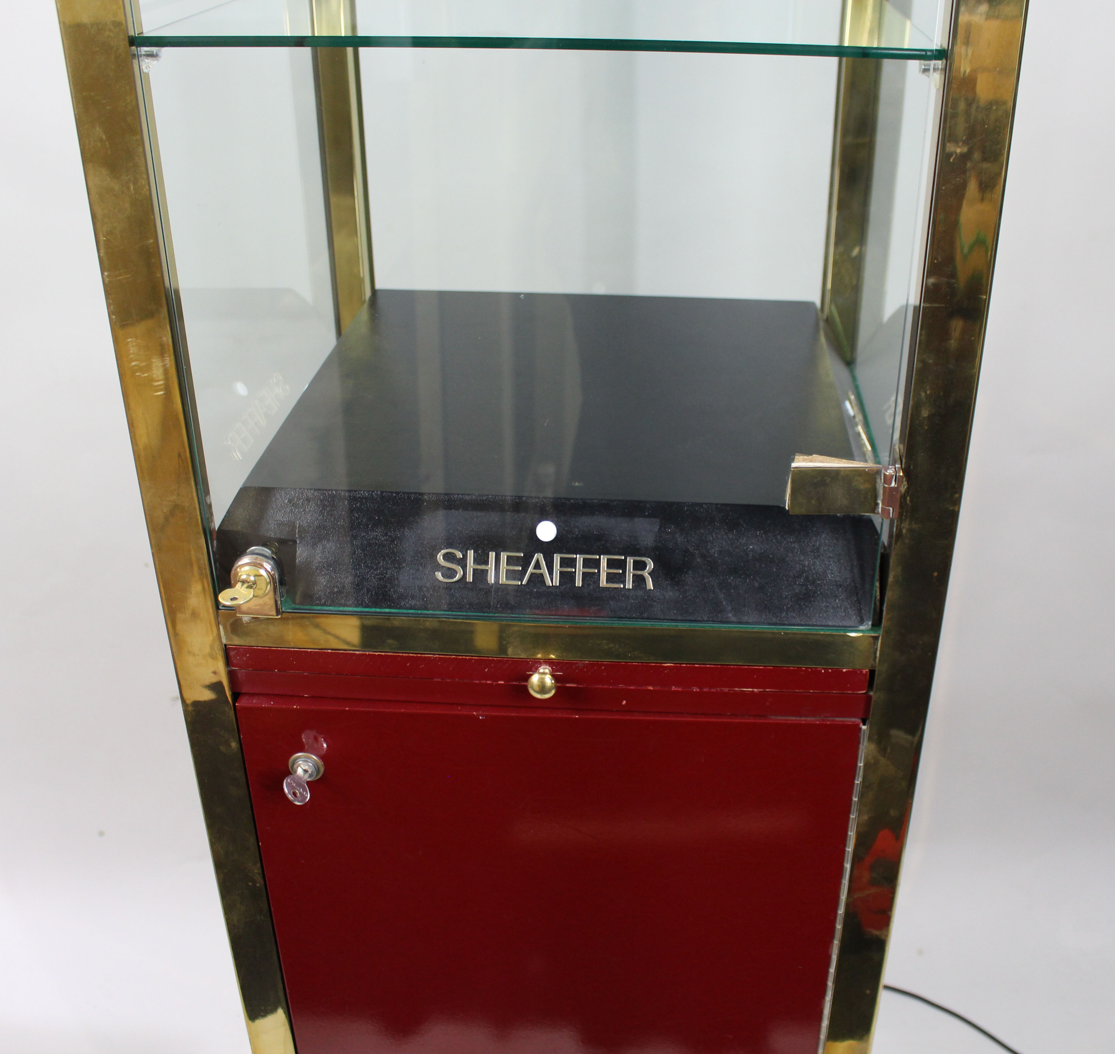 Sheaffer Brass Cased Display Cabinet