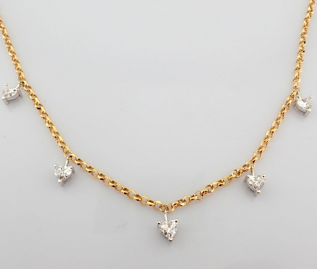 Heart Cut Lab-Grown Diamond Necklace - 2.04 Total Carat (MDI Certified)