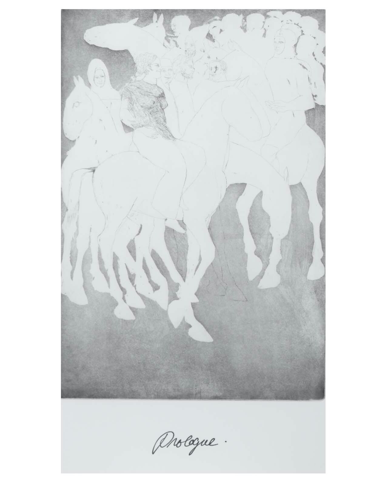 Elizabeth Frink - 'Prologue' Etching From Chaucer's Canterbury Tales. 1972