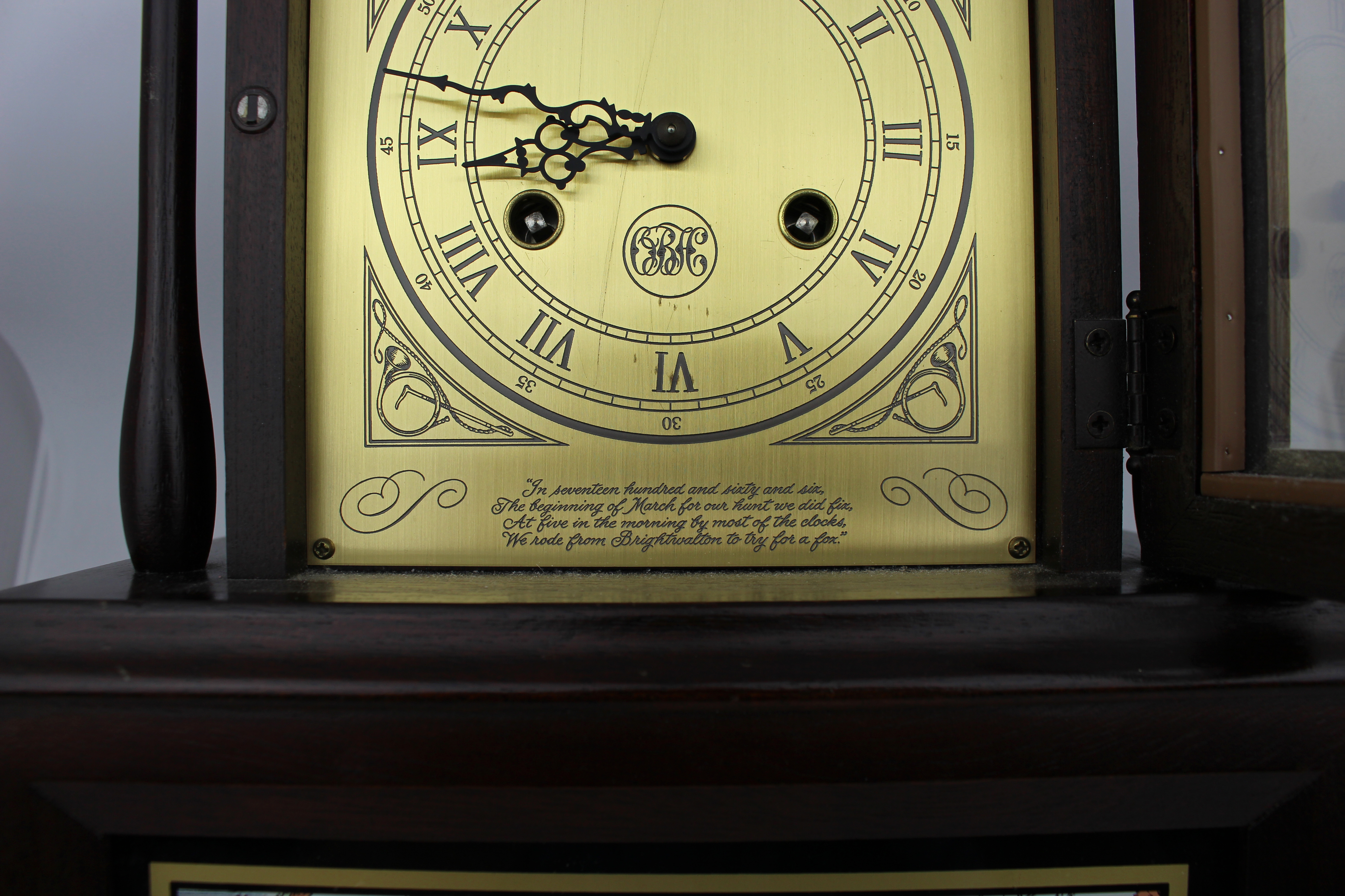 Vintage Hunting Hermle Mantel Clock