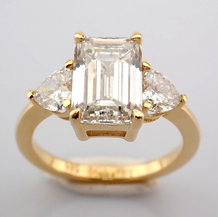 Emerald Cut Lab-Grown Diamond Ring - 3.92 Total Carat (IGI Certified)