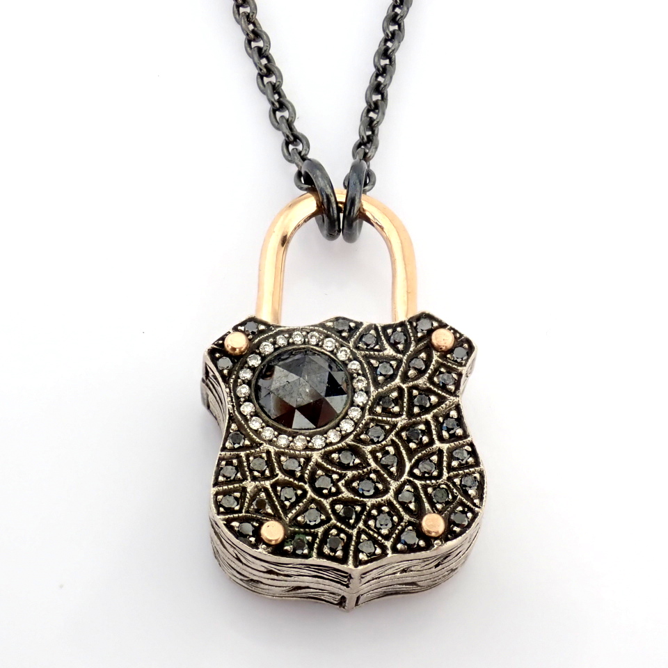 Natural Diamond 14K Rose/Pink Gold Necklace